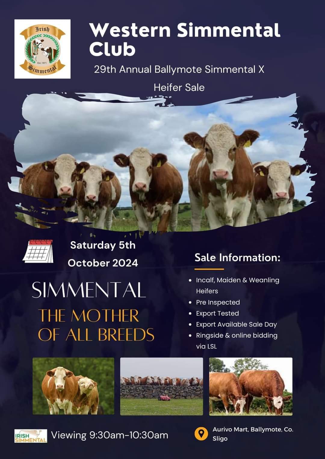 Entry Form for Ballymote X Heifer Sale Saturday 05th October 2024